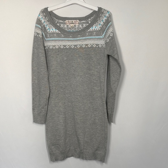 Pink Republic Other - ❤️3/$30 Pink Republic Gray Fair Isle Sweater Dress